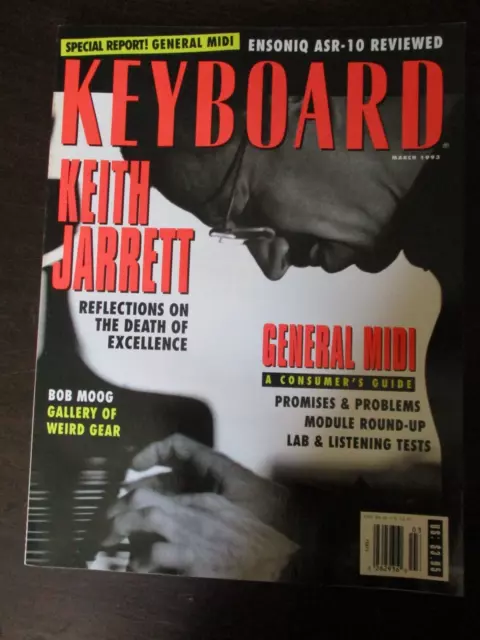 Keyboard Magazine March 1993 Keith Jarrett Bob Moog General Midi Guide Music