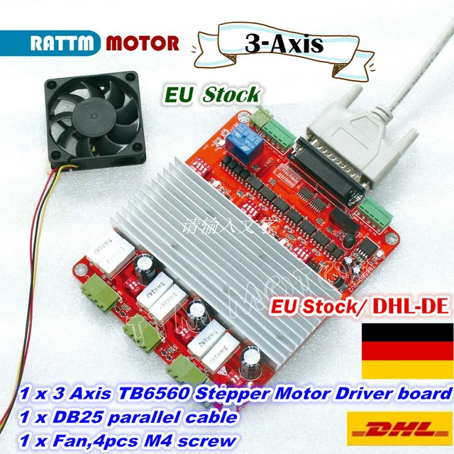 3 Axis Tb6560 Cnc Stepper Motor Driver Controller Board Manual ZU ...