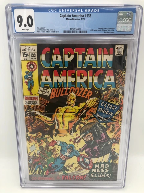 Captain America Issue #133 CGC Graded 9.0 Marvel Comic Book 1971