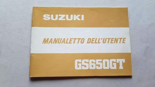 Suzuki GS 650 GT 1981 manuale uso manutenzione moto ITALIANO originale