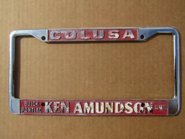 Colusa Ken Amundson Buick Pontiac GMC Metal Dealership License Plate Frame