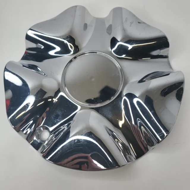 Chrome Plastic Wheel Center Caps 5500 No Logo 6" Diameter
