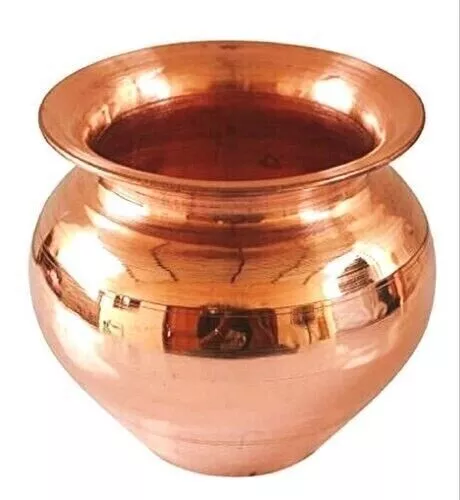 100% Reines Kupfer Plain Kalash Pooja Lota Pot Für Pooja 300 Ml