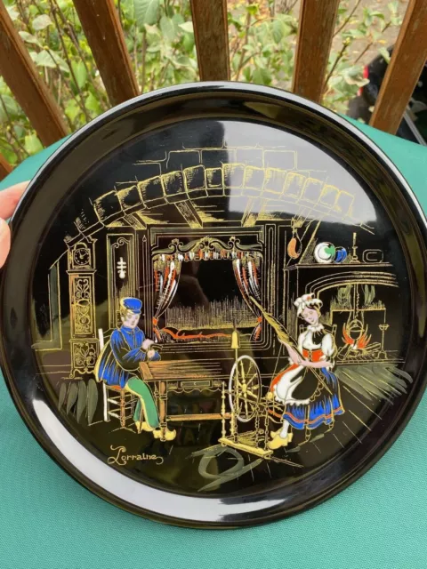 Assiette Céramique Longwy Noire  Numérotée 