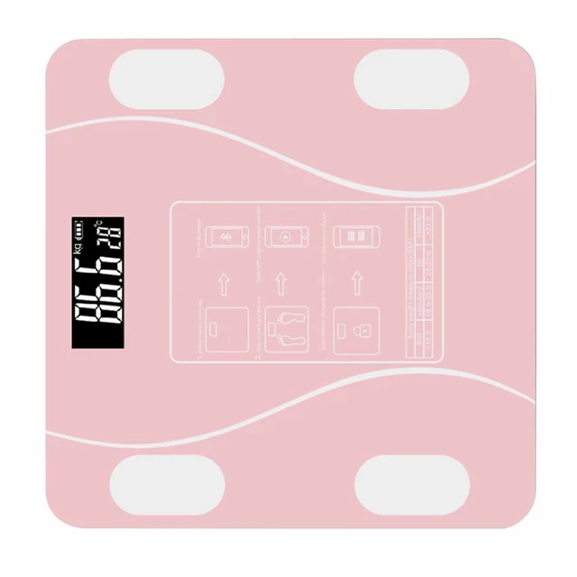 Escala de peso corporal (rosa) máximo 396 lb análisis inteligente de alta precisión QT