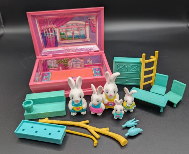 Coffret à Bijoux Takara Furry Families – Lapin – Années 1980 – Vintage – Playmates
