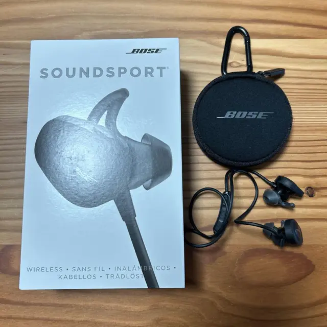Bose SoundSport Wireless Bluetooth In Ear Headphones Noir Japon Utilisé...