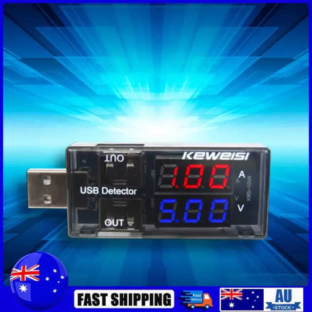 USB Charger Current Voltage Charging Detector Battery Voltmeter Ammeter