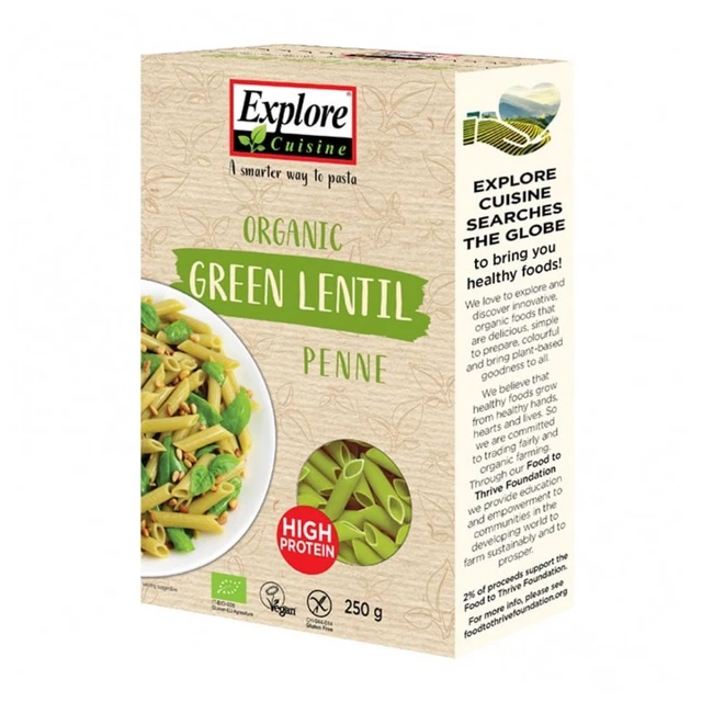 Penna per lenticchie verde biologica Explore cucina 250 g