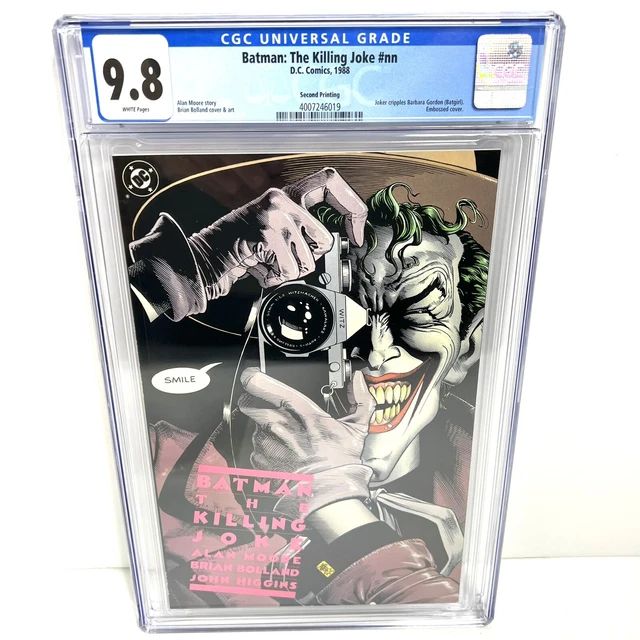 Batman: The Killing Joke CGC 9.8  2nd Printing White Pages DC Comics Alan Moore