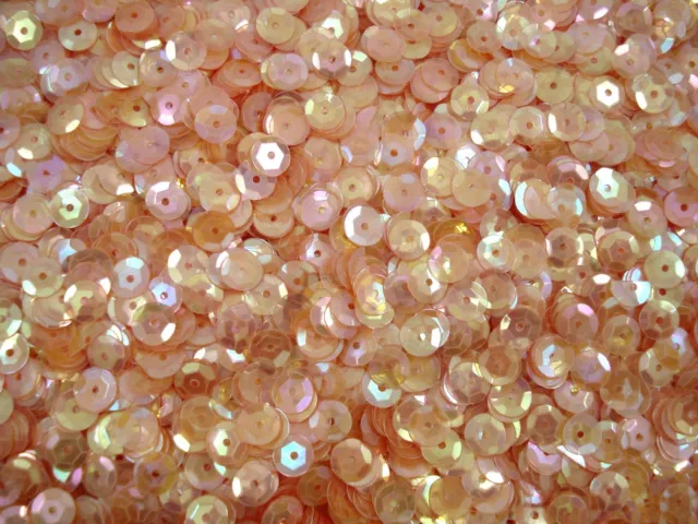 Sequins Cup 6mm Peach Transparent AB 20g Calesthenics Dance Cupped FREE POSTAGE