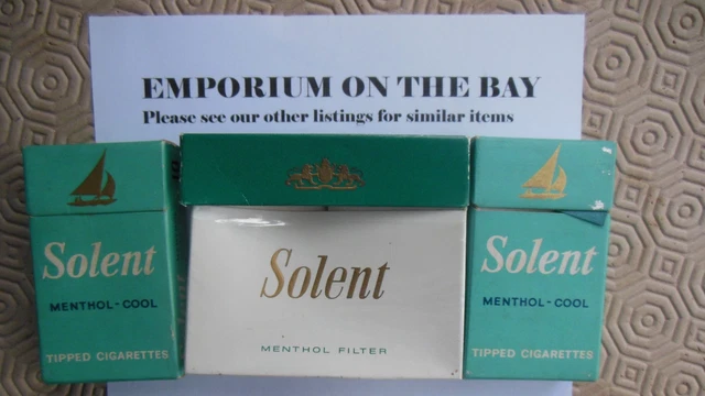3X SOLENT (SOUTHAMPTON ? ) Empty Cigarettes Box W D H O Wills Bristol &  London £9.95