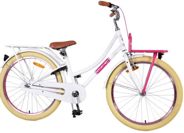 Kinderfahrrad Excellent Fahrrad für Mädchen 24 Zoll Kinderrad in Weiß