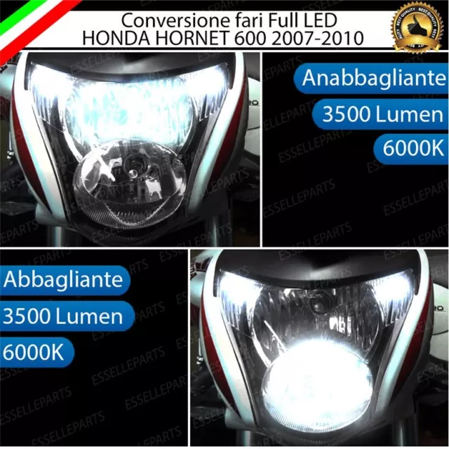 Kit Faro A Led Honda Hornet 600 2007-2010 Anabbagliante + Abbagliante H7 6000K