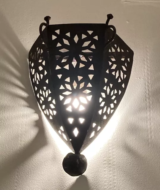applique murale Marocaine fer forgé lampe lustre lanterne oriantale 30/23/11cm