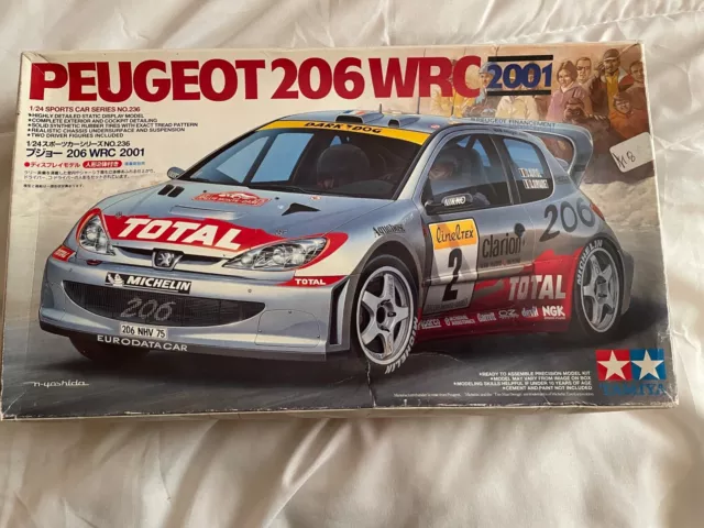 Tamiya 1/24 Peugeot 206 WRC 2001 (unvollständig) mit zusätzlichen Aufkleber