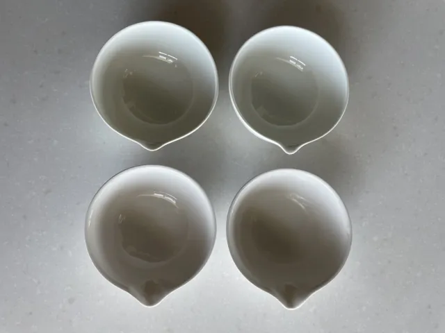 4 Vintage Porcelain Evaporating Lab Dishes 2 Coors USA And 2 SillaX England