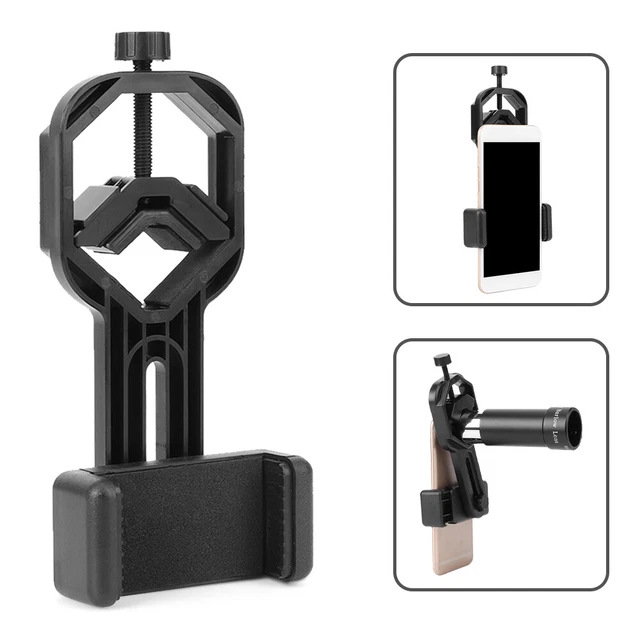 Mobile Phone Bracket for Binoculars Monoculars Astronomical Telescopes Black