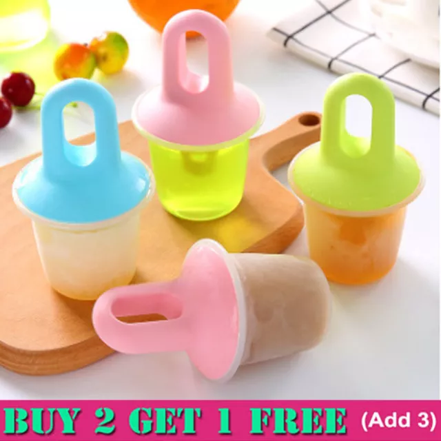 New Silicone Mini Ice Pops Mold Ice Cream Ball Lolly Maker Popsicle Molds DH