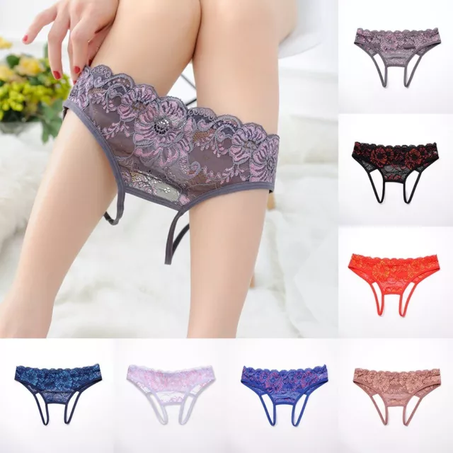 Sophisticated Lace Crotchle Tback Brief Lingerie Underwear for Females