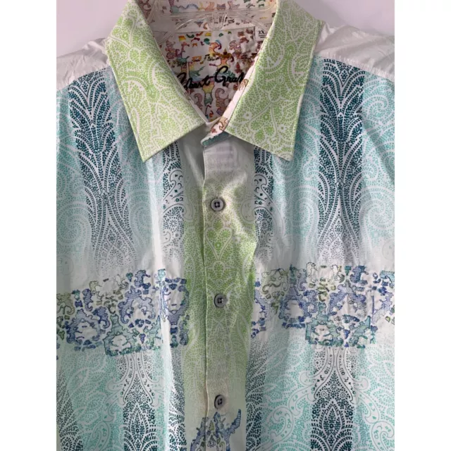 Mens 3XL Robert Graham Kona Short Sleeve Shirt NWT Resort Wear Lightweight 6593 2