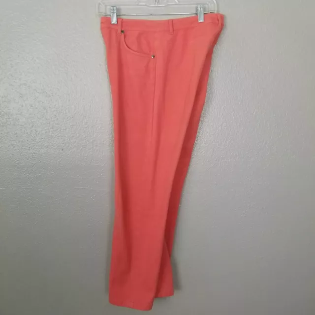 Womyn Flood Pant Women's Faded Orange Cotton Ankle Straight Leg Jeans Sz4