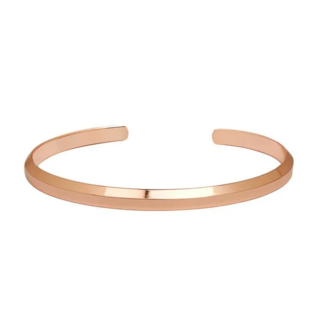 Versatile Design Cuff Bangle Easy Donning Couple Geometric Double Layer Metal