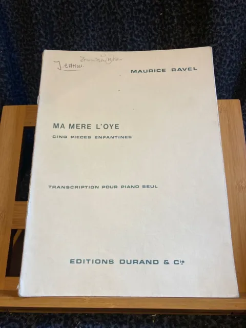 Maurice Ravel Ma Mère L'Oye partition piano éditions Durand & Cie