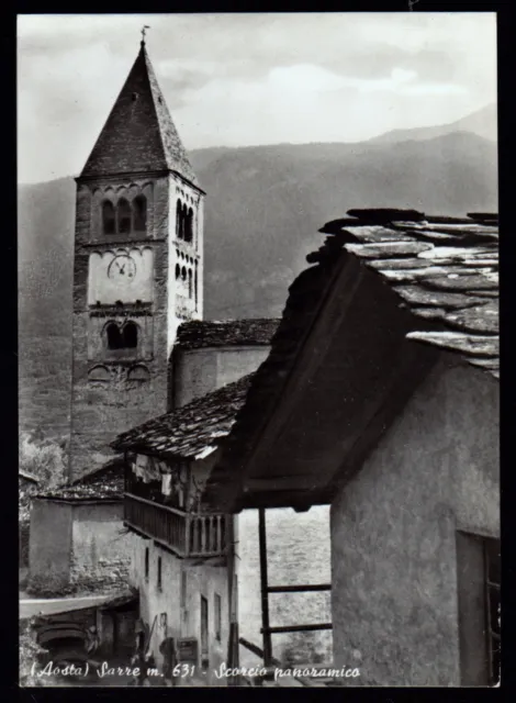 Sarre Aosta Cartolina Scorcio Panoramico Fg Vg 1956 - Ed. Cristilla S.a.c.a.t.