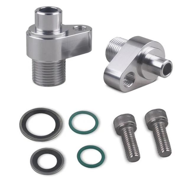 AC COMPRESSOR ADAPTER Fittings Billet Aluminum For Denso 10S17F&10S20F ...