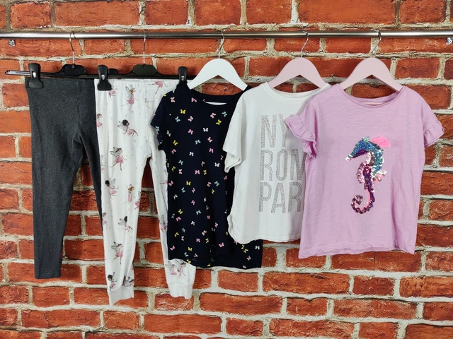 Girls Bundle Age 6-7 Years Next Matalan Leggings T-Shirts Pyjama Bottoms 122Cm