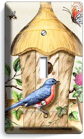 Country Bird House Nest Bees Flowers Light Switch Outlet Wall Plates Room Hd Art