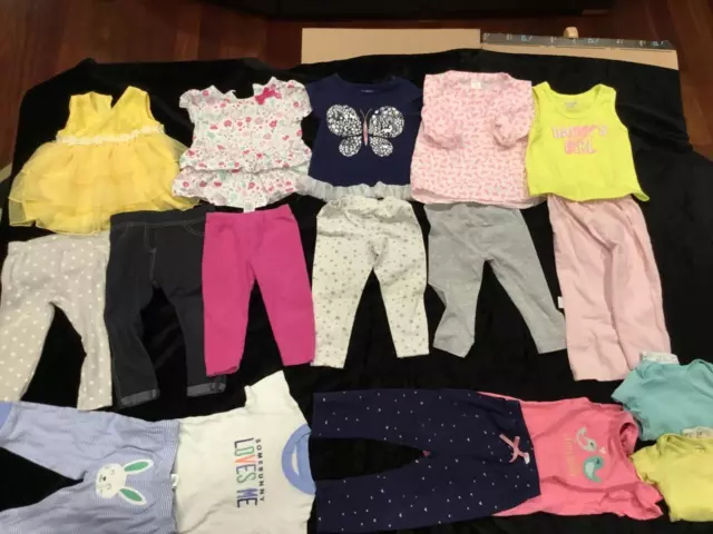 Baby Girls 12 Months Spring Summer Clothes Lot  47 Gap Carters Coat shoes dress 2