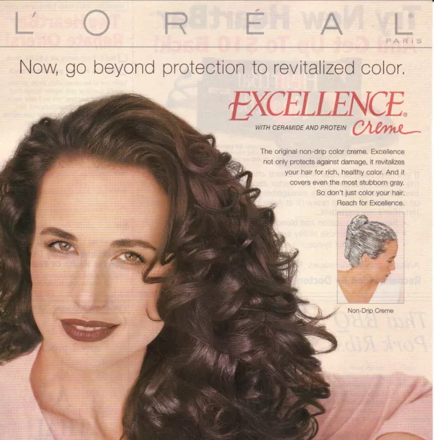 Andie MacDowell--L'Oreal--1999 Print Ad