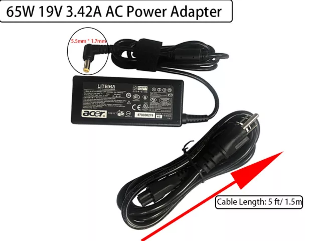 New 65W AC Charger Adapter For Acer Aspire 5 A515-43 A515-43-R19L A515-43-R6DE