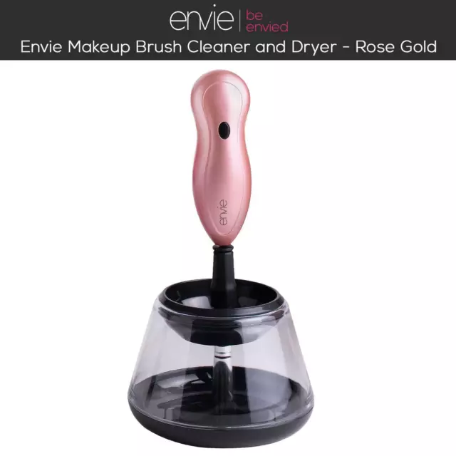 Envie Make-up Pinsel Reiniger & Trockner, batteriebetrieben & Tiefenreinigung, Roségold