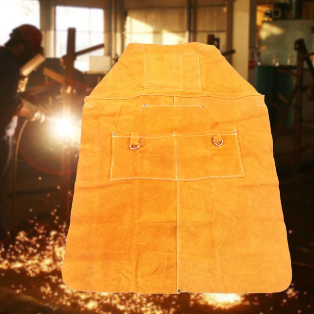 Flame Resistant Welding Leather Apron High Quality Heat Protective Welding Apron