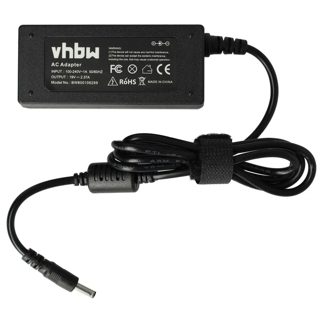 Adaptateur Secteur Vhbw 45W Pour Toshiba Dynabook UX/24JWH – 19V, Noir