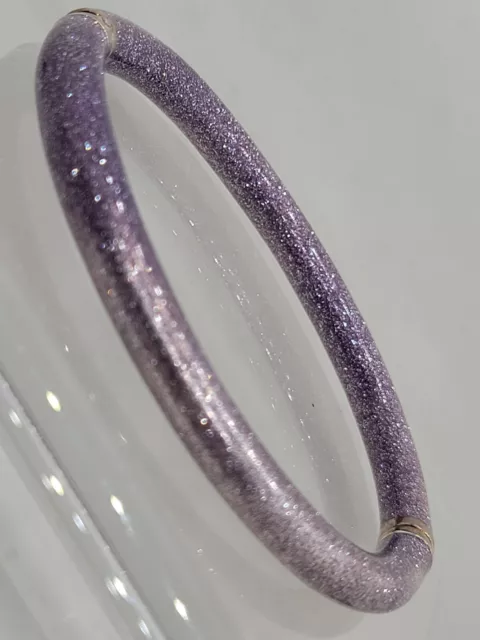 MILOR ITALY STERLING Silver 925 Sparkling Purple Stardust Bangle ...
