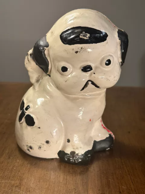 Vintage Hubley - Grace Drayton Design Still Bank - Bulldog Puppo - w/Bumble Bee