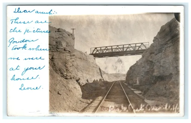 1907 Rock Cut Railroad Accord NY New York RPPC Real Photo Postcard