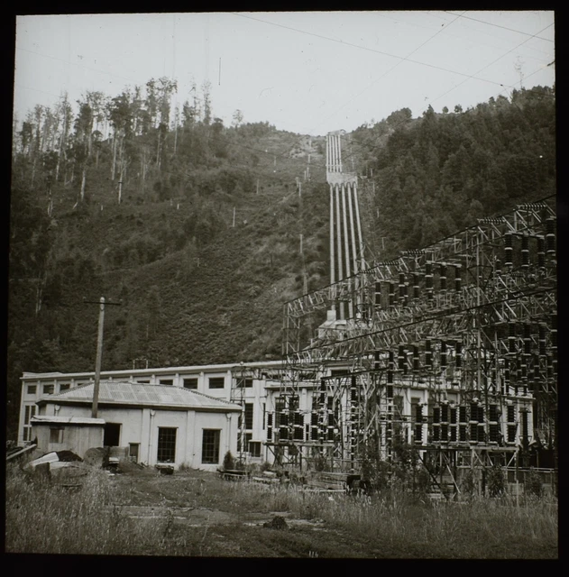 Magic Lantern Slide TARRALEAH POWER STATION TASMANIA C1949 PHOTO AUSTRALIA