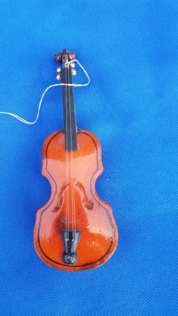 wunderschöne antike kleine Deko Geige aus Holz, Handarbeit, selten