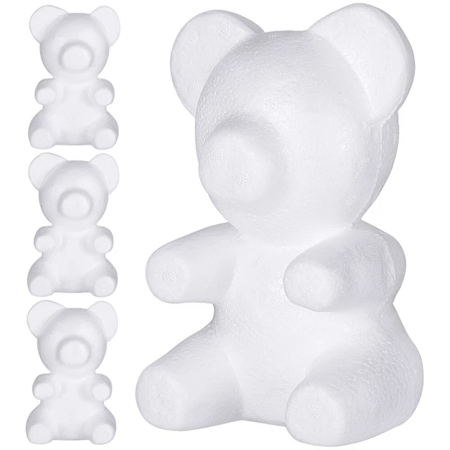 4pcs Unlackiert Blank Bär Modellierung Modelle DIY Bär Ornamente DIY Bär Puppen 5