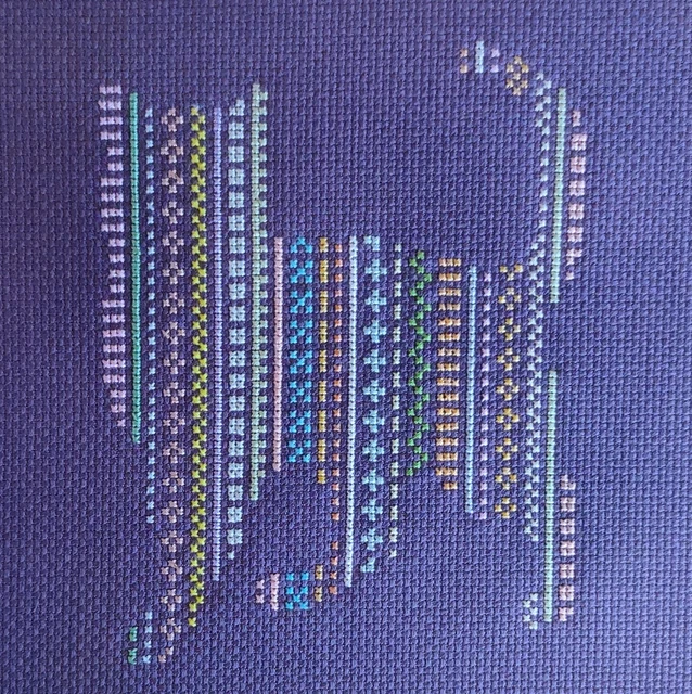 Pieza de punto de cruz Cat 2 de 4 - 7"" x 9"" terminada, completa