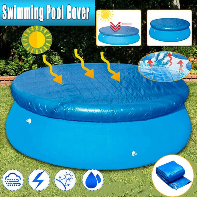 Round Swimming Pool Cover Lot for Garden Outdoor Paddling Family Pools AU Stock