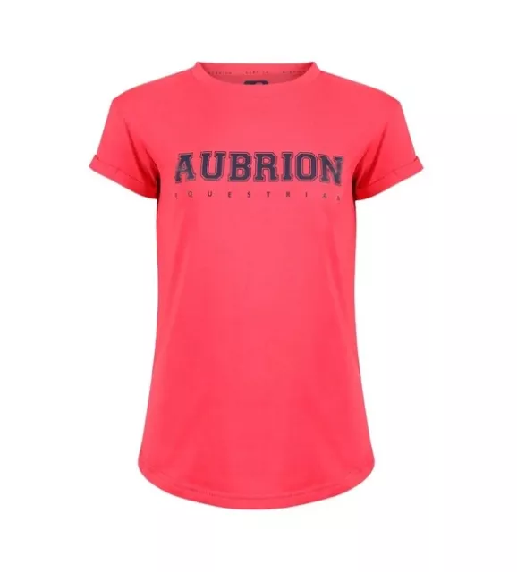 Aubrion Repose T-Shirt Young Rider Coral 7-8