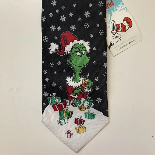 NEW NWT Dr. Seuss Grinch Christmas Tie Gift Present