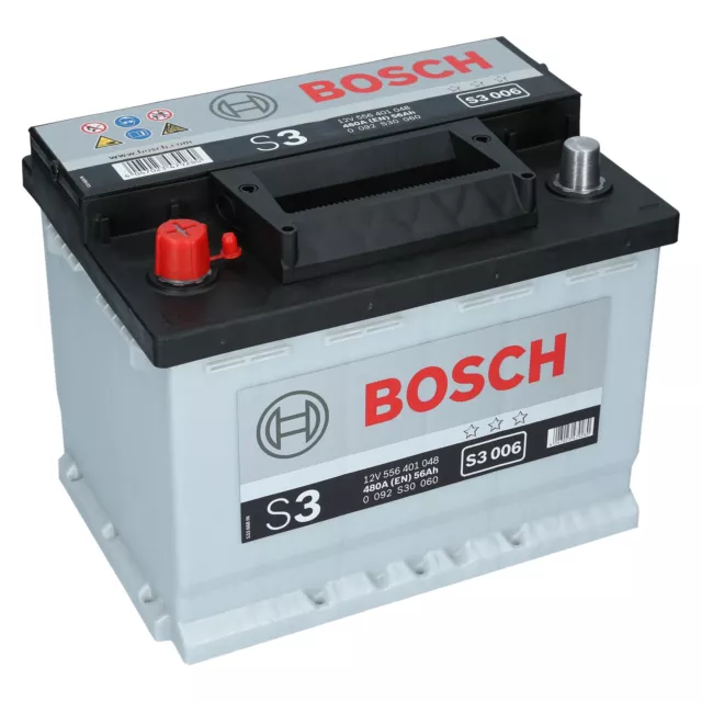 Bosch 12V 56Ah 480A EN S3 006 Autobatterie Starterbatterie PKW Batterie NEU