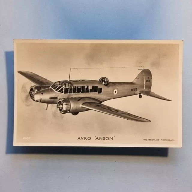 WW2 Aircraft Postcard C1940 Avro Anson Transport With Turret RAF